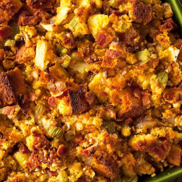 New Orleans Chicken Sausage Cornbread Dressing